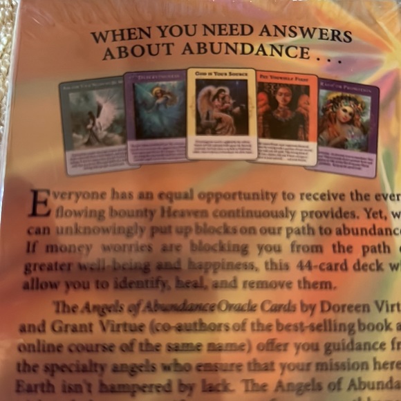 As seen on tic tok) Angels of Abundance Oracle Cards deck of 44 cards - Picture 5 of 6